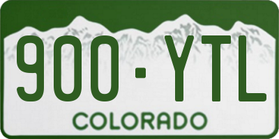 CO license plate 900YTL