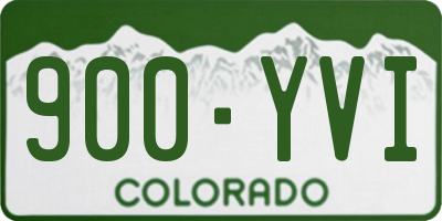 CO license plate 900YVI