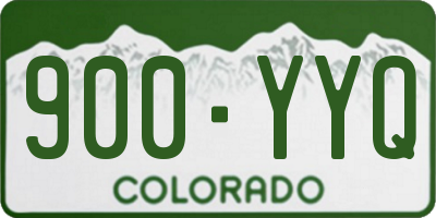 CO license plate 900YYQ