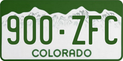 CO license plate 900ZFC