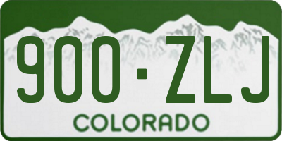 CO license plate 900ZLJ