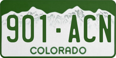CO license plate 901ACN