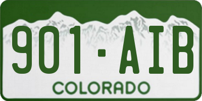CO license plate 901AIB