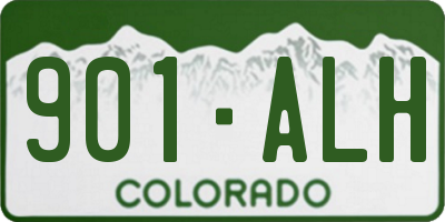 CO license plate 901ALH