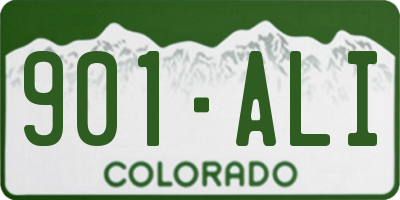 CO license plate 901ALI