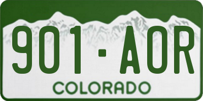 CO license plate 901AOR