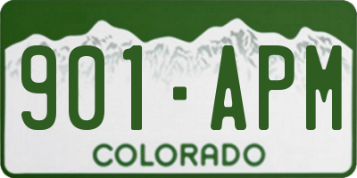 CO license plate 901APM