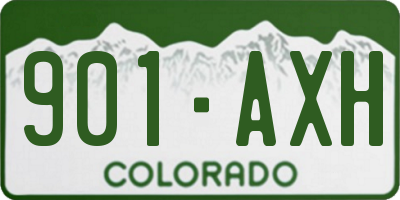 CO license plate 901AXH