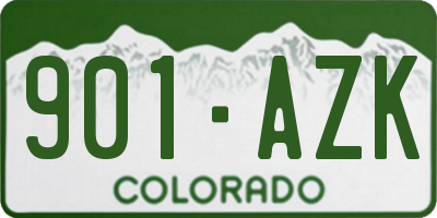 CO license plate 901AZK