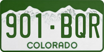 CO license plate 901BQR