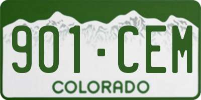 CO license plate 901CEM