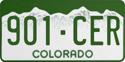 CO license plate 901CER