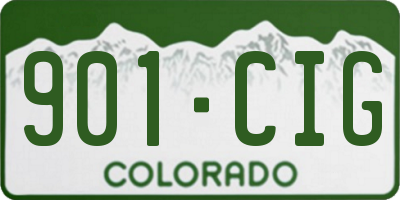 CO license plate 901CIG