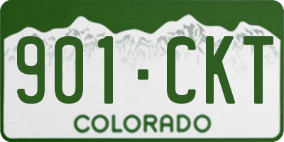 CO license plate 901CKT