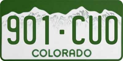 CO license plate 901CUO