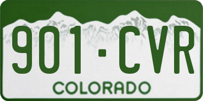 CO license plate 901CVR