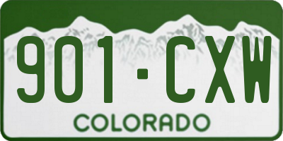CO license plate 901CXW