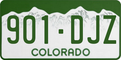 CO license plate 901DJZ