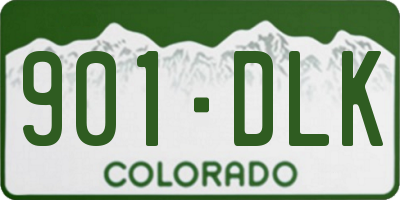 CO license plate 901DLK