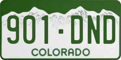 CO license plate 901DND