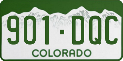 CO license plate 901DQC