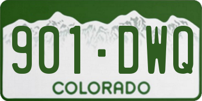 CO license plate 901DWQ