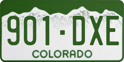CO license plate 901DXE