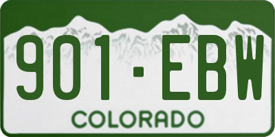 CO license plate 901EBW