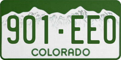 CO license plate 901EEO