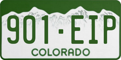 CO license plate 901EIP