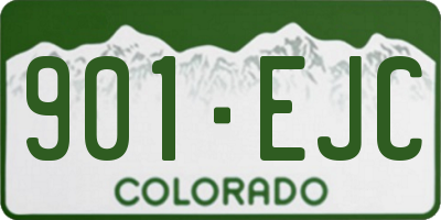 CO license plate 901EJC