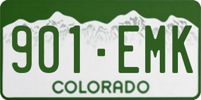 CO license plate 901EMK
