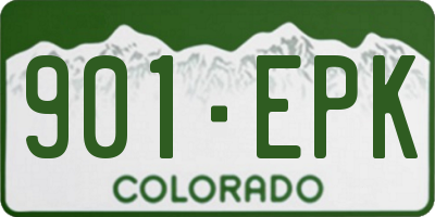 CO license plate 901EPK