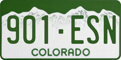 CO license plate 901ESN