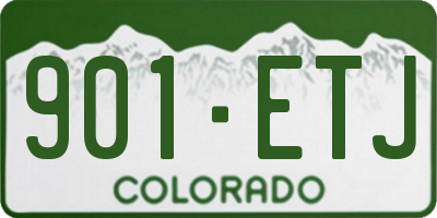 CO license plate 901ETJ