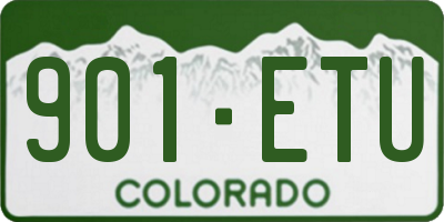 CO license plate 901ETU