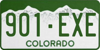 CO license plate 901EXE