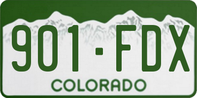 CO license plate 901FDX