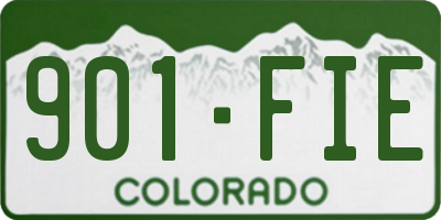 CO license plate 901FIE