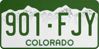 CO license plate 901FJY