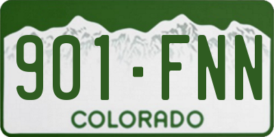 CO license plate 901FNN