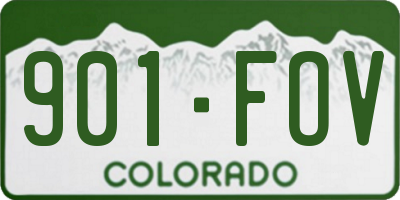 CO license plate 901FOV