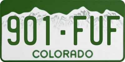 CO license plate 901FUF