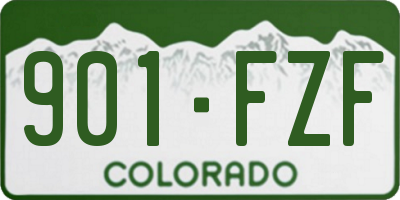 CO license plate 901FZF