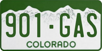 CO license plate 901GAS