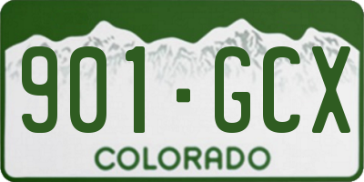 CO license plate 901GCX
