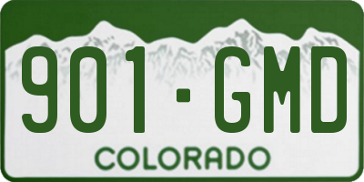 CO license plate 901GMD