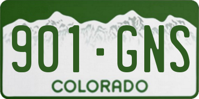 CO license plate 901GNS