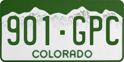 CO license plate 901GPC