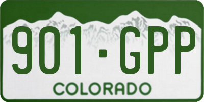 CO license plate 901GPP